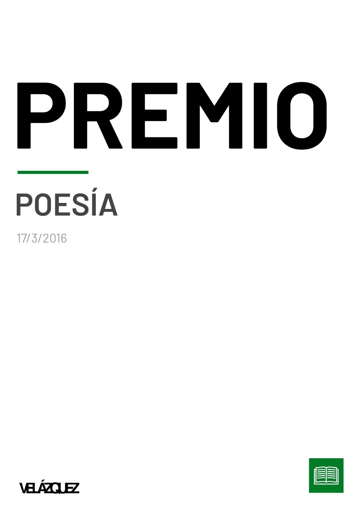 Premio - Poesía - Fabri Velázquez